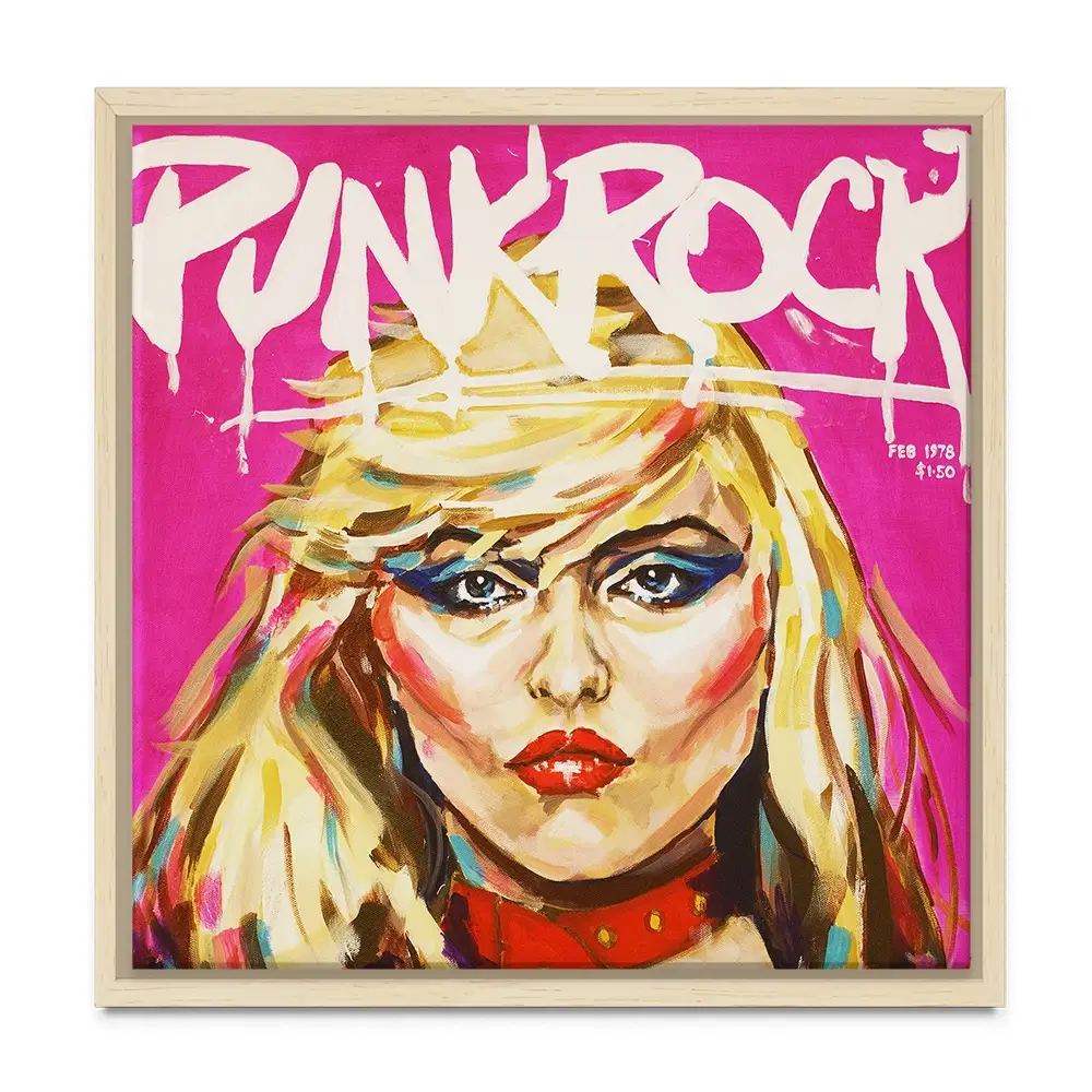 Punk Rock Debbie Harry Square Canvas Print Punk Rock Debbie Harry Square Canvas Print wall art product Juliet Stockton