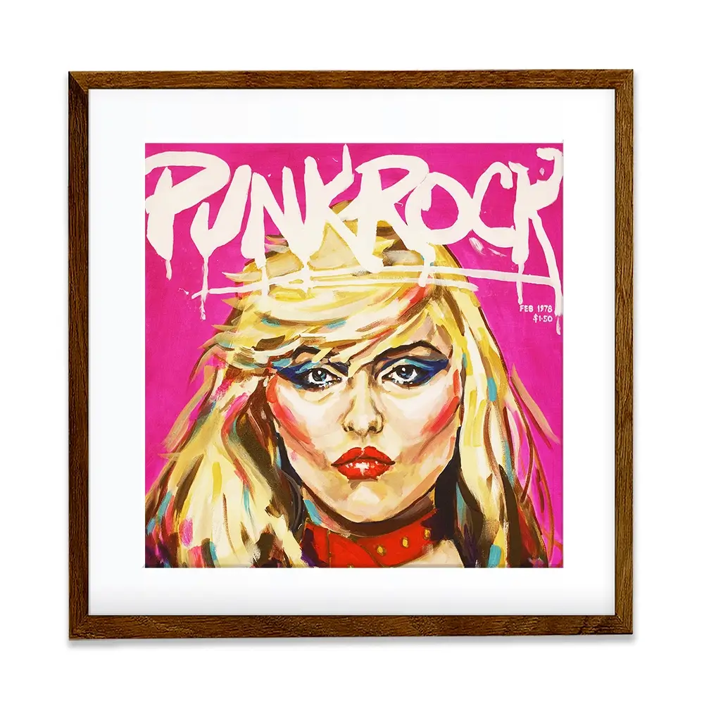 Punk Rock Debbie Harry Square Framed Art Print Punk Rock Debbie Harry Square Framed Art Print wall art product Juliet Stockton