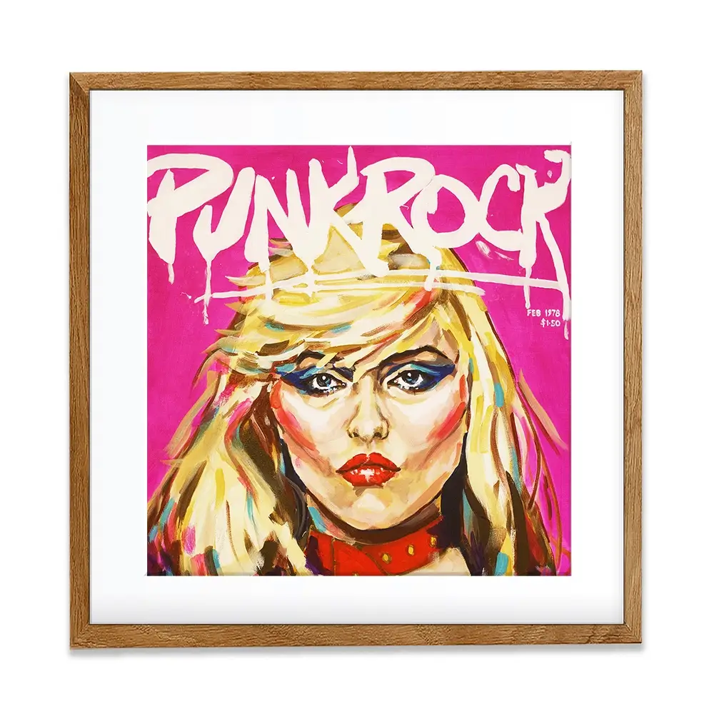 Punk Rock Debbie Harry Square Framed Art Print Punk Rock Debbie Harry Square Framed Art Print wall art product Juliet Stockton