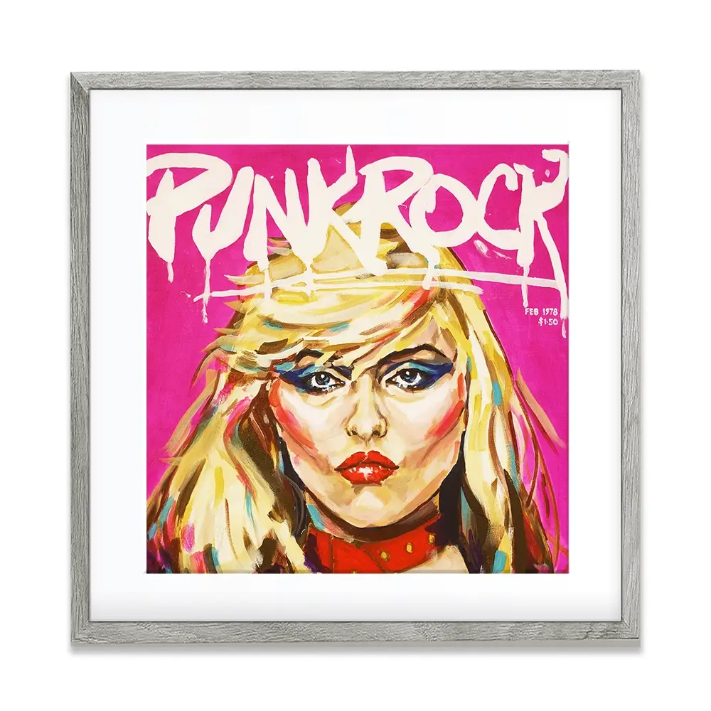 Punk Rock Debbie Harry Square Framed Art Print Punk Rock Debbie Harry Square Framed Art Print wall art product Juliet Stockton