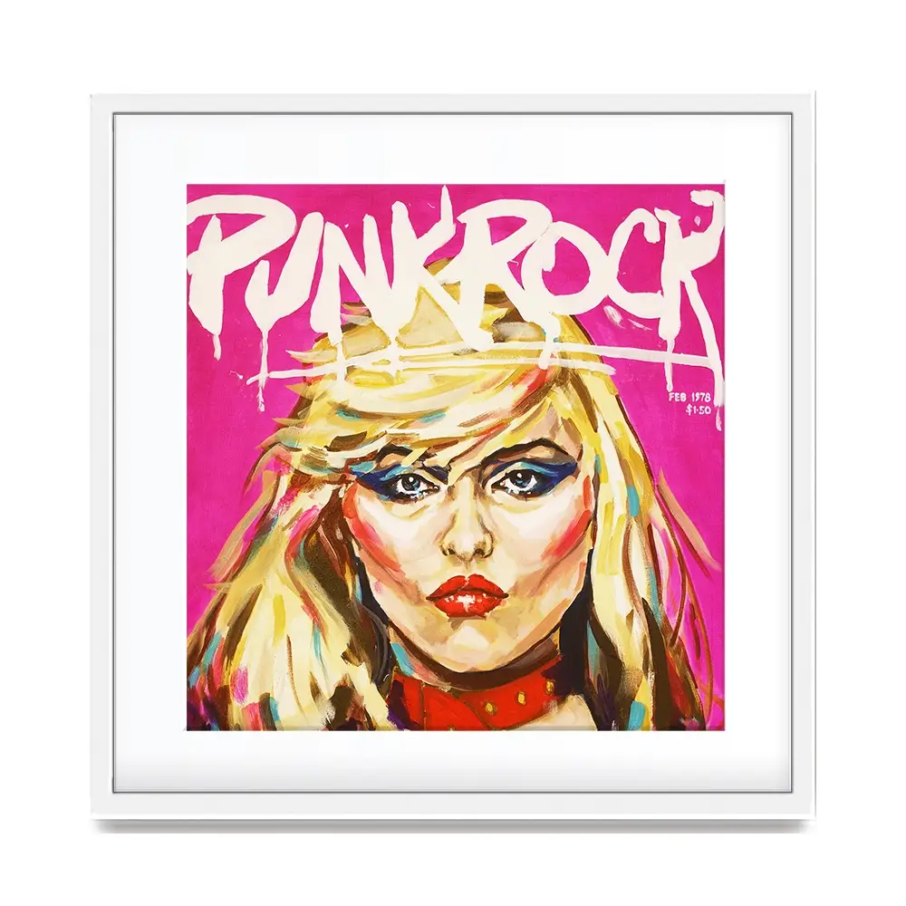 Punk Rock Debbie Harry Square Framed Art Print Punk Rock Debbie Harry Square Framed Art Print wall art product Juliet Stockton