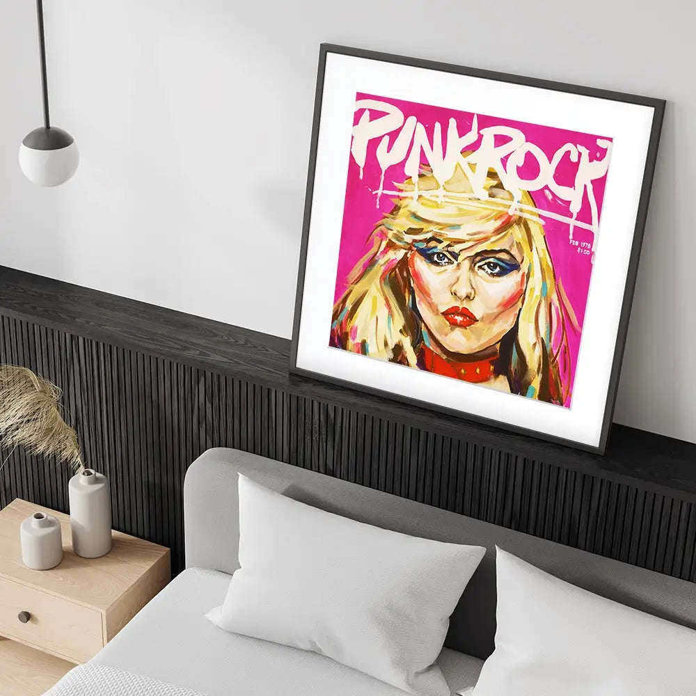 Punk Rock Debbie Harry Square Framed Art Print Punk Rock Debbie Harry Square Framed Art Print wall art product Juliet Stockton