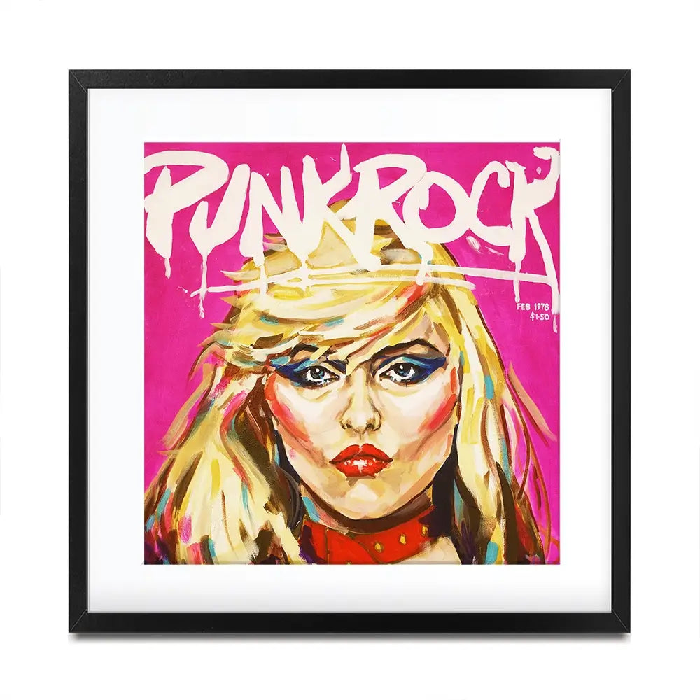 Punk Rock Debbie Harry Square Framed Art Print Punk Rock Debbie Harry Square Framed Art Print wall art product Juliet Stockton