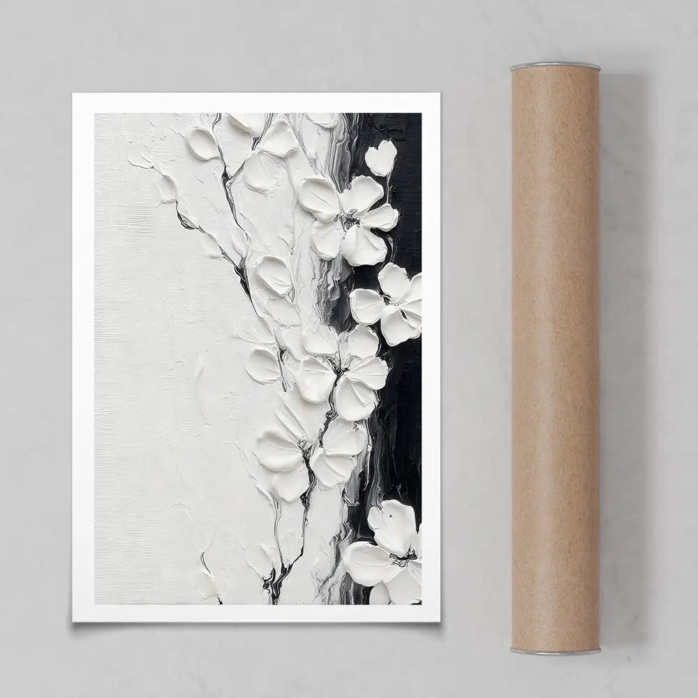 Pure White Blossoms Art Print Pure White Blossoms Art Print wall art product LSR Design Studio - Independent