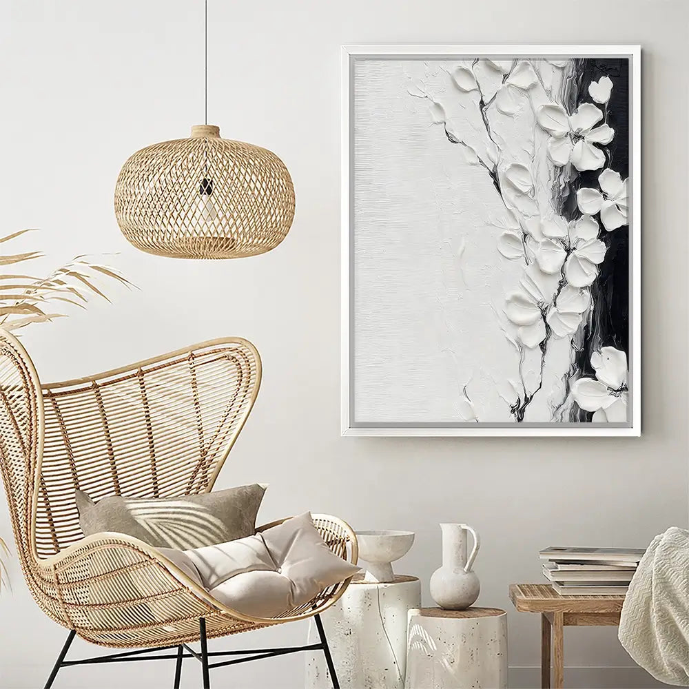 Pure White Blossoms Canvas Print Pure White Blossoms Canvas Print wall art product LSR Design Studio - Independent