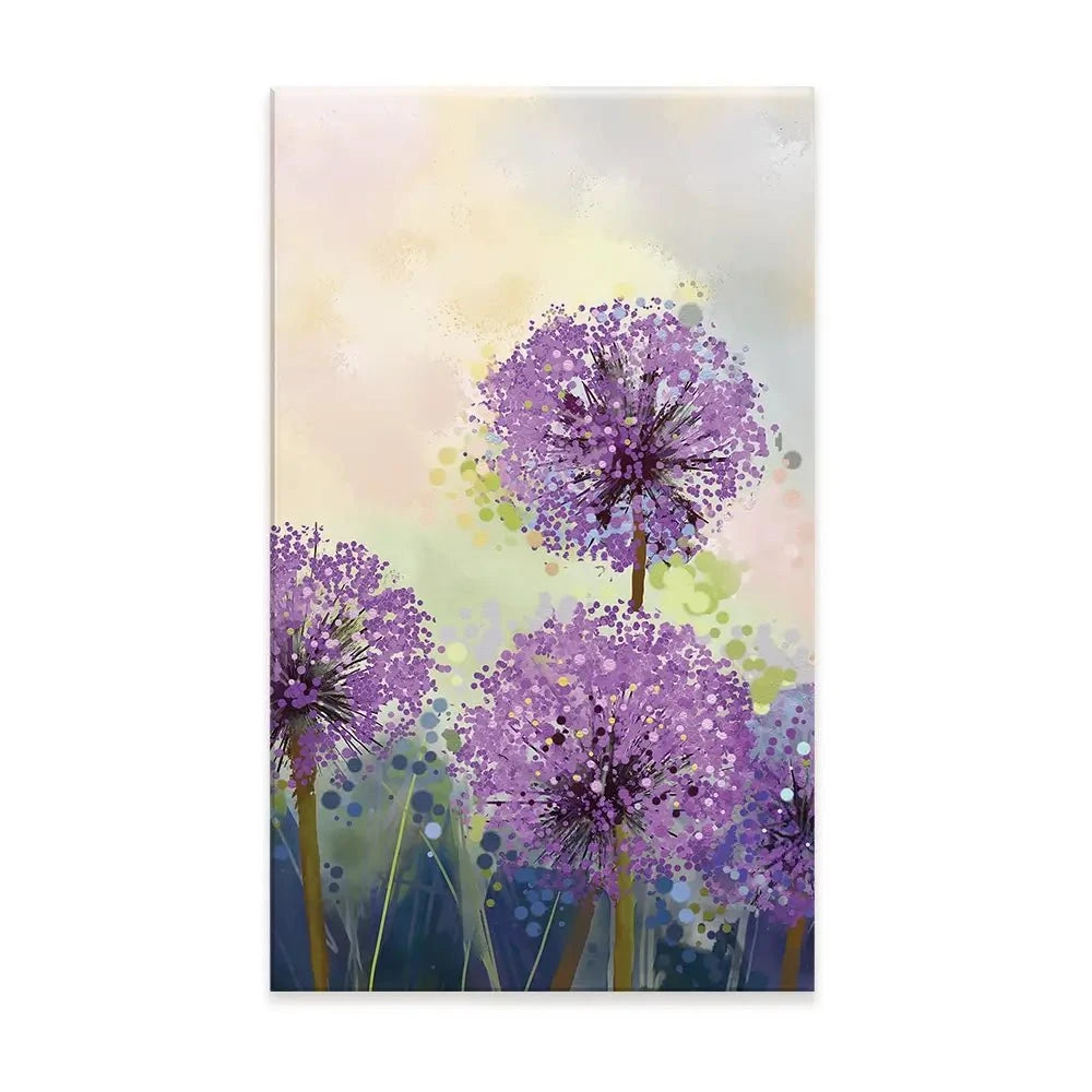 Purple Allium Canvas Print Purple Allium Canvas Print wall art product pluie_r / Shutterstock