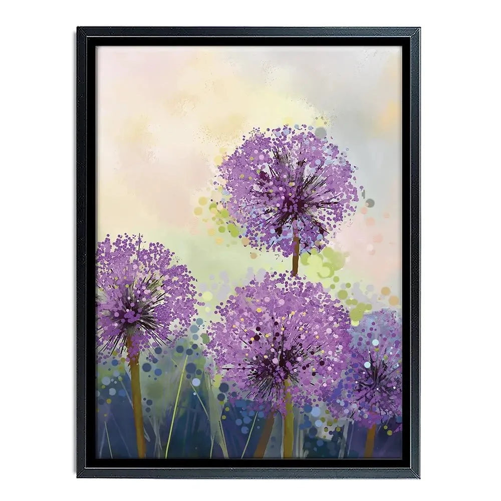 Purple Allium Canvas Print Purple Allium Canvas Print wall art product pluie_r / Shutterstock