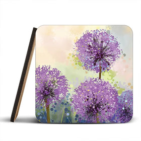 Purple Allium Coaster Set Purple Allium Coaster Set wall art product pluie_r / Shutterstock