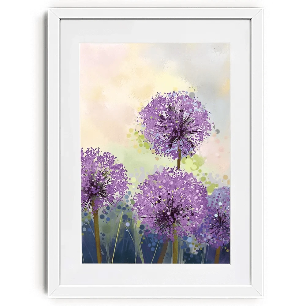 Purple Allium Framed Art Print Purple Allium Framed Art Print wall art product pluie_r / Shutterstock