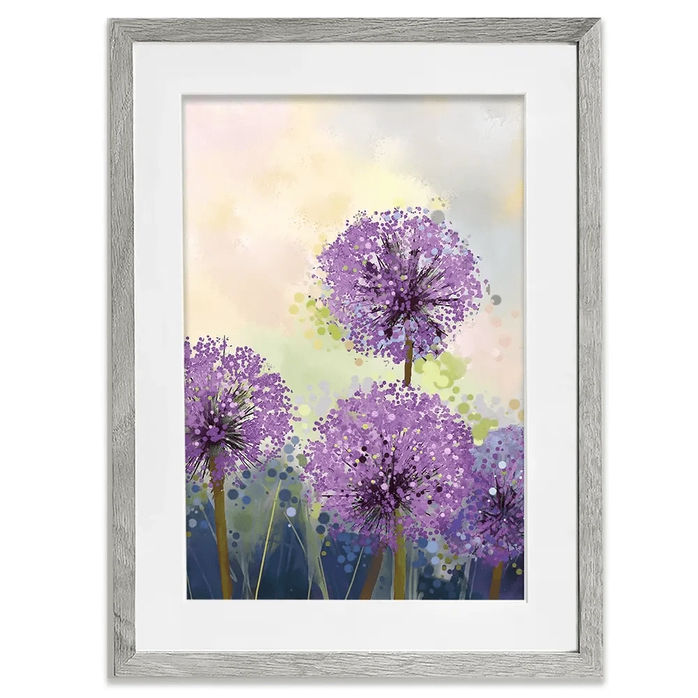 Purple Allium Framed Art Print Purple Allium Framed Art Print wall art product pluie_r / Shutterstock