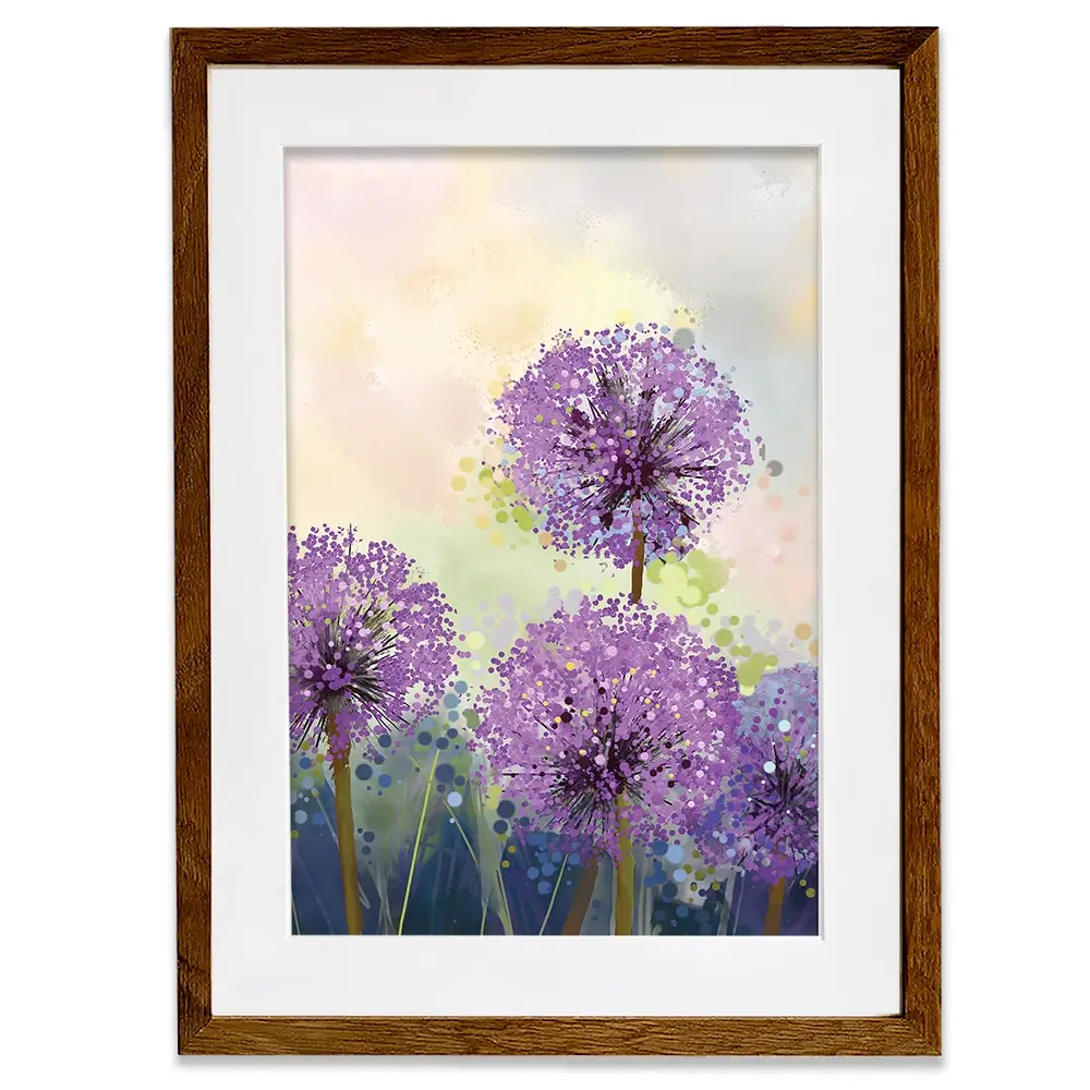 Purple Allium Framed Art Print Purple Allium Framed Art Print wall art product pluie_r / Shutterstock
