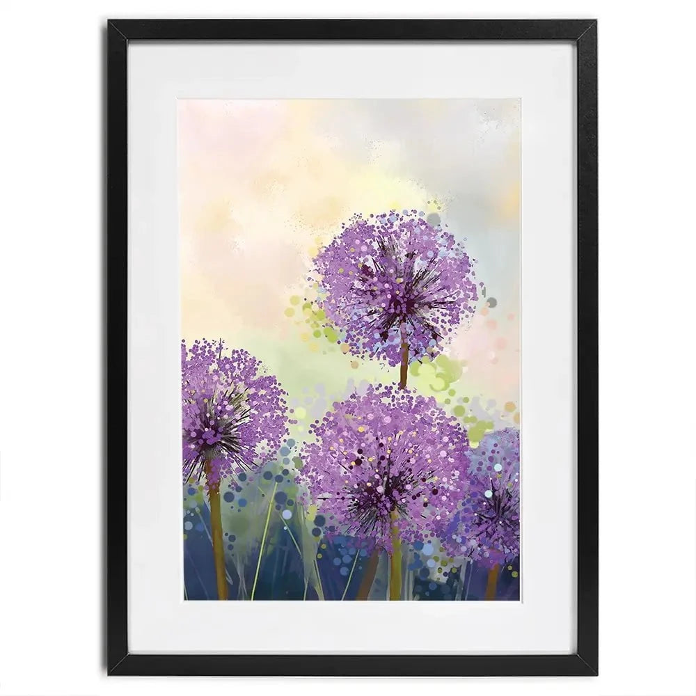 Purple Allium Framed Art Print Purple Allium Framed Art Print wall art product pluie_r / Shutterstock