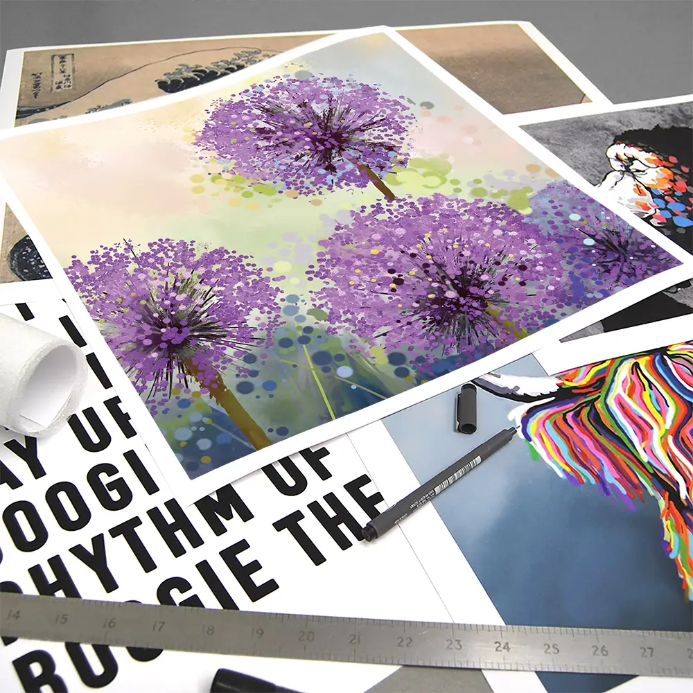 Purple Allium Square Art Print Purple Allium Square Art Print wall art product pluie_r / Shutterstock