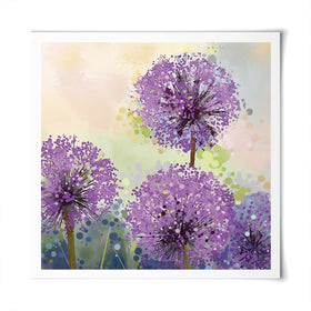 Purple Allium Square Art Print Purple Allium Square Art Print wall art product pluie_r / Shutterstock