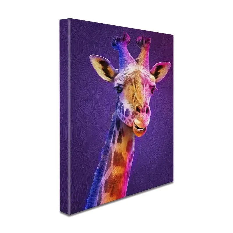 Purple And Pink Giraffe Canvas Print Purple And Pink Giraffe Canvas Print wall art product Mohammadreza Zeidabadi / Shutterstock