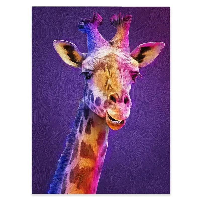 Purple And Pink Giraffe Canvas Print Purple And Pink Giraffe Canvas Print wall art product Mohammadreza Zeidabadi / Shutterstock