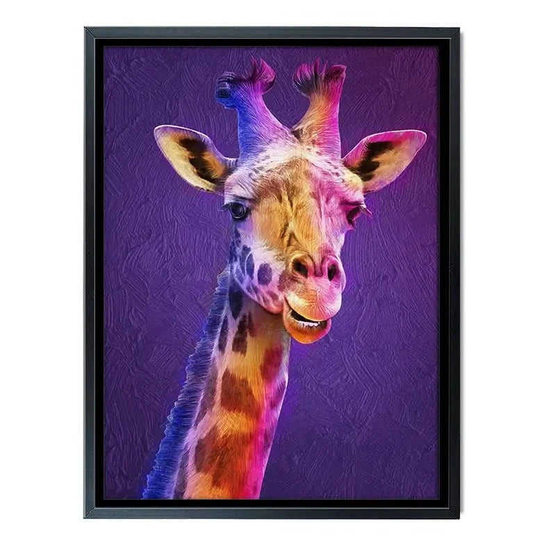 Purple And Pink Giraffe Canvas Print Purple And Pink Giraffe Canvas Print wall art product Mohammadreza Zeidabadi / Shutterstock