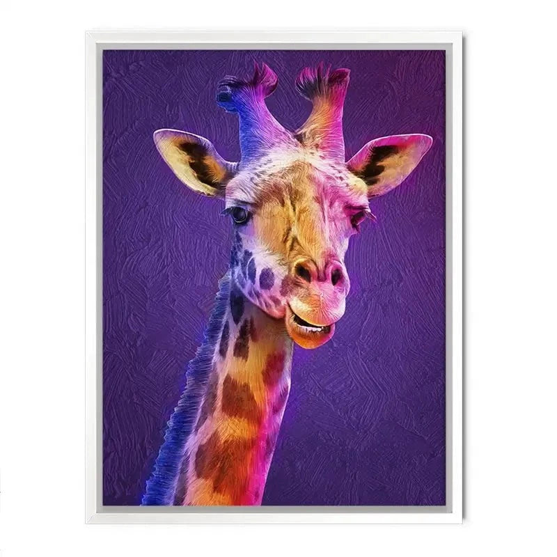 Purple And Pink Giraffe Canvas Print Purple And Pink Giraffe Canvas Print wall art product Mohammadreza Zeidabadi / Shutterstock