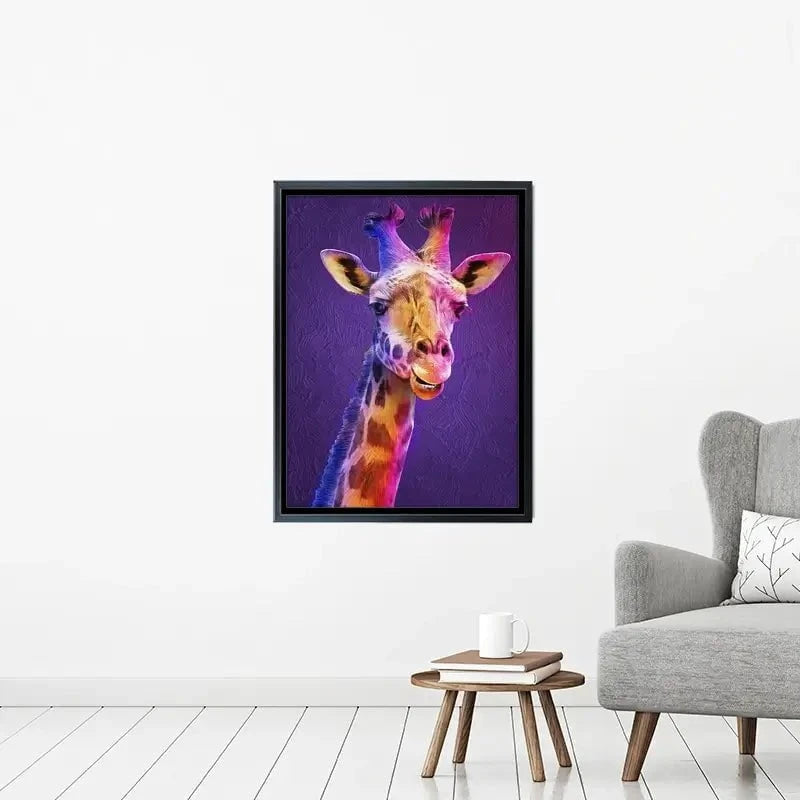 Purple And Pink Giraffe Canvas Print Purple And Pink Giraffe Canvas Print wall art product Mohammadreza Zeidabadi / Shutterstock