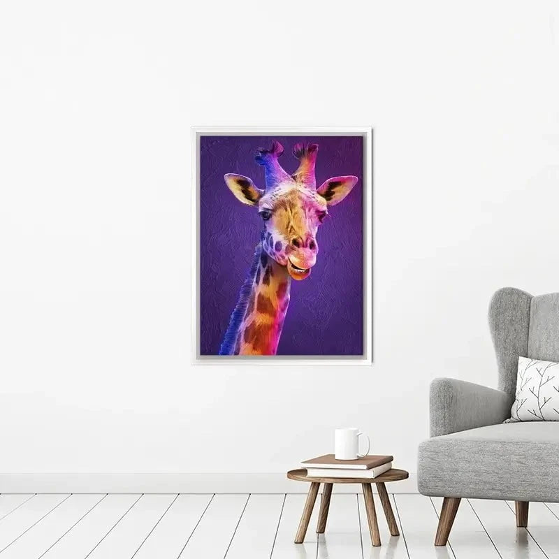 Purple And Pink Giraffe Canvas Print Purple And Pink Giraffe Canvas Print wall art product Mohammadreza Zeidabadi / Shutterstock