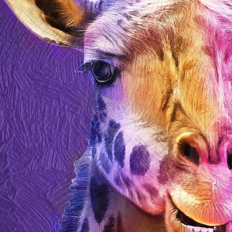 Purple And Pink Giraffe Framed Art Print Purple And Pink Giraffe Framed Art Print wall art product Mohammadreza Zeidabadi / Shutterstock