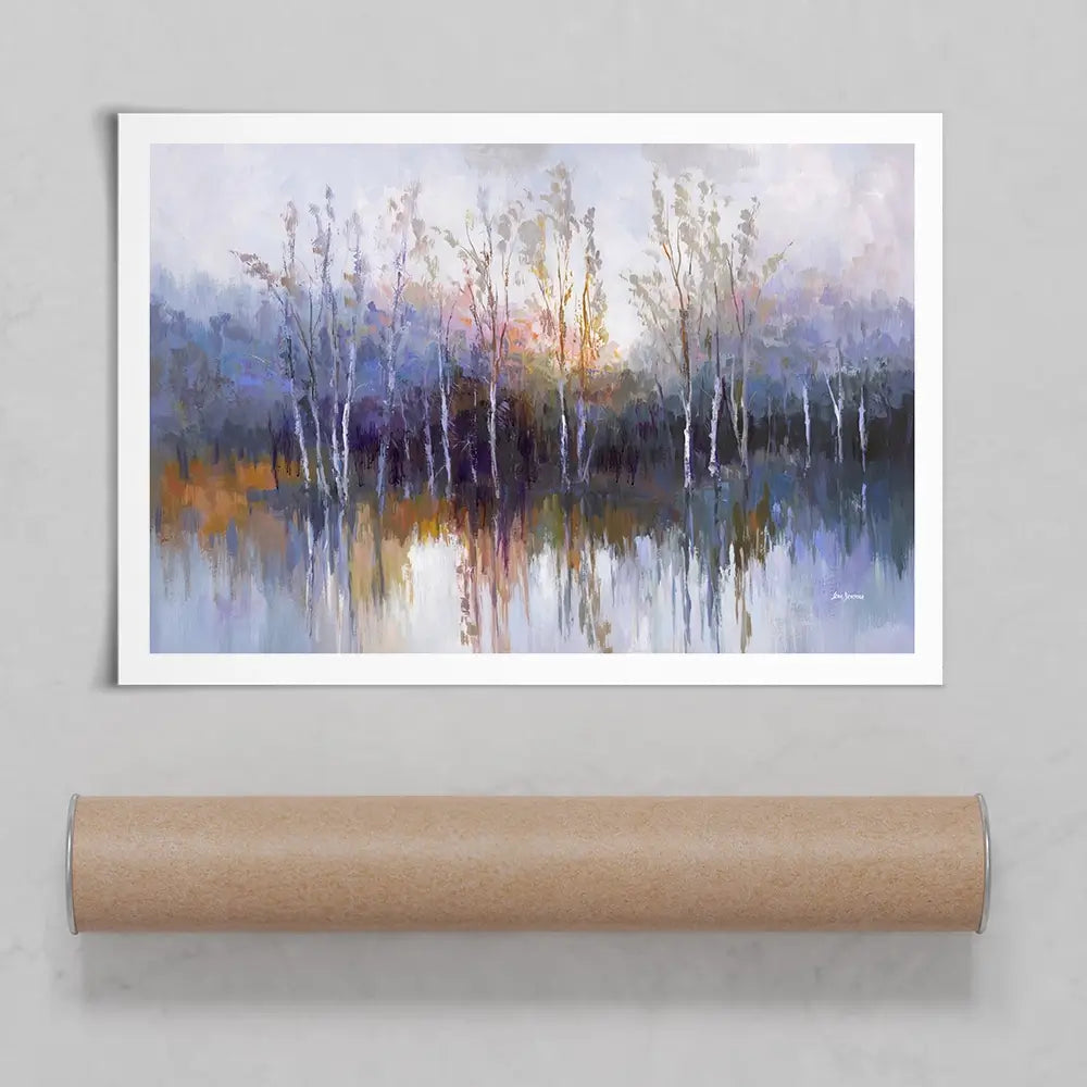 Purple Birch Forest Art Print Purple Birch Forest Art Print wall art product Leon Devenice