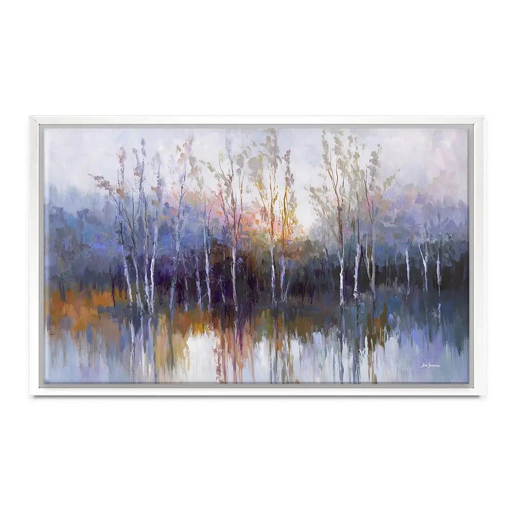 Purple Birch Forest Canvas Print Purple Birch Forest Canvas Print wall art product Leon Devenice