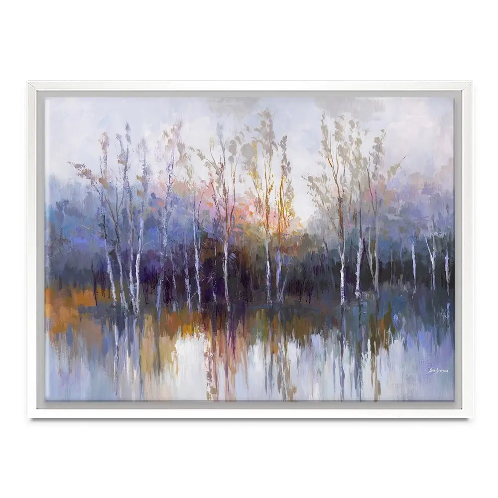 Purple Birch Forest Canvas Print Purple Birch Forest Canvas Print wall art product Leon Devenice