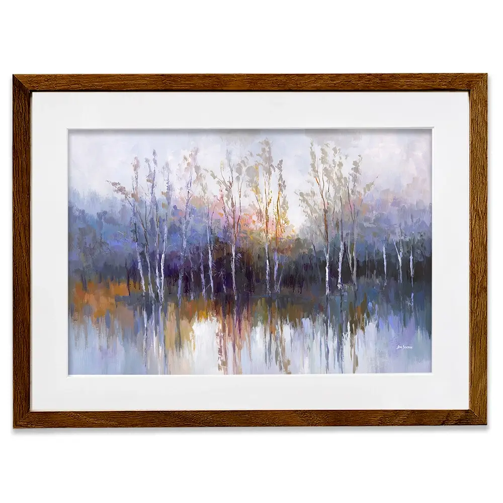Purple Birch Forest Framed Art Print Purple Birch Forest Framed Art Print wall art product Leon Devenice