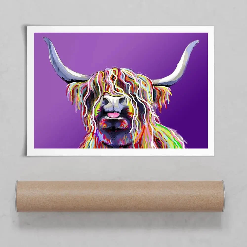 Purple Cheeky Coo Art Print Purple Cheeky Coo Art Print wall art product Independent