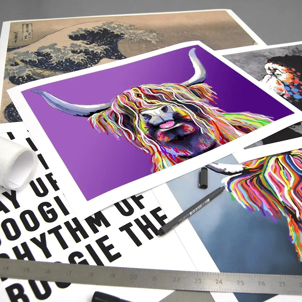 Purple Cheeky Coo Art Print Purple Cheeky Coo Art Print wall art product Independent