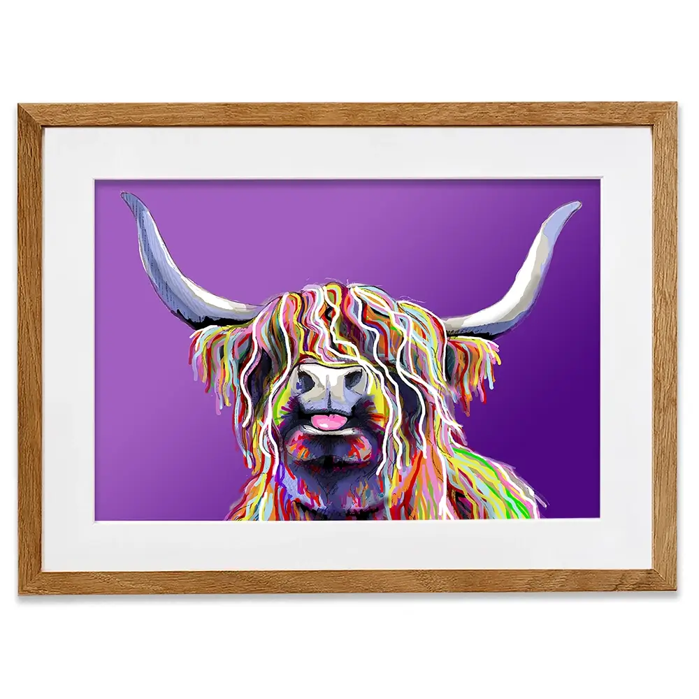 Purple Cheeky Coo Framed Art Print Purple Cheeky Coo Framed Art Print wall art product Independent