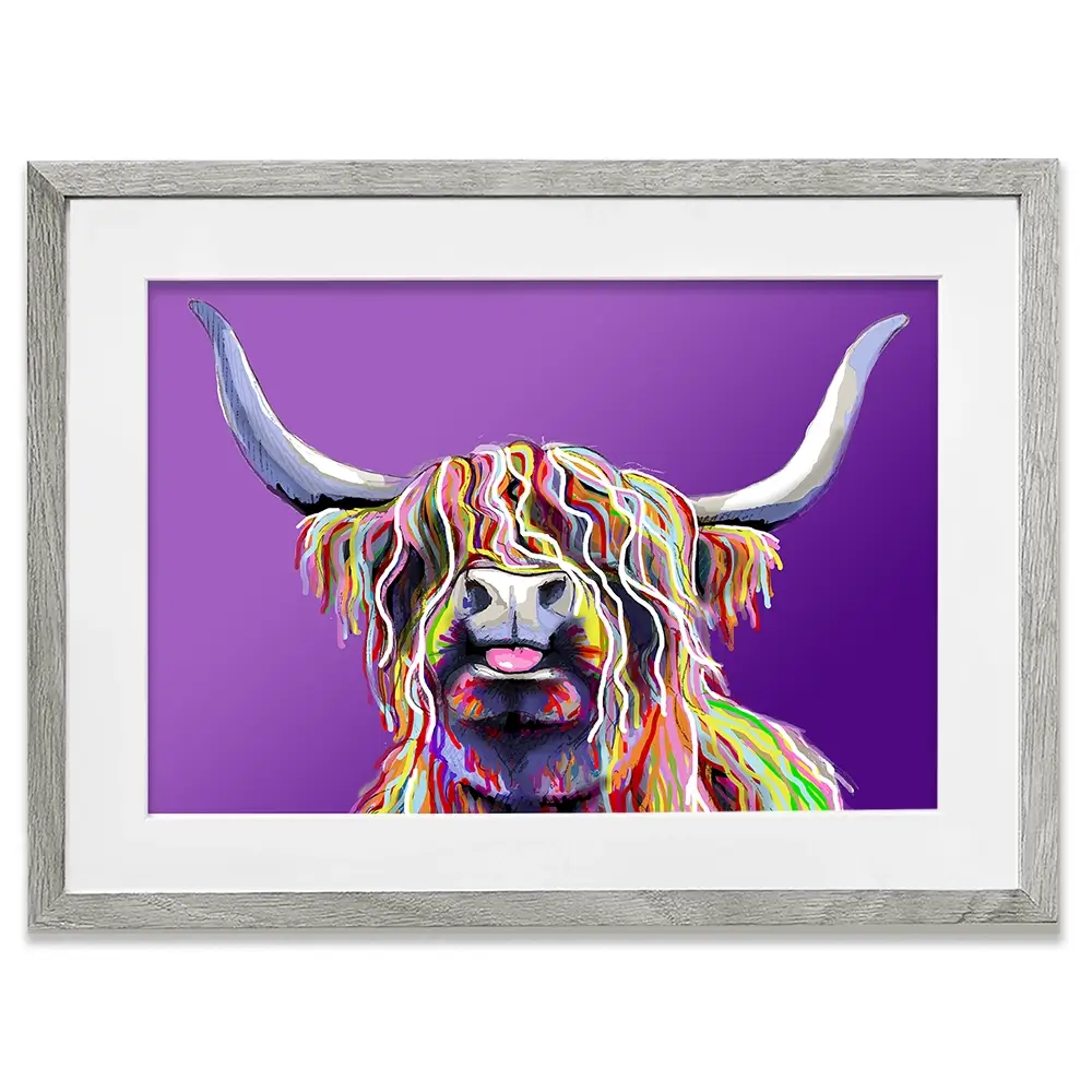Purple Cheeky Coo Framed Art Print Purple Cheeky Coo Framed Art Print wall art product Independent