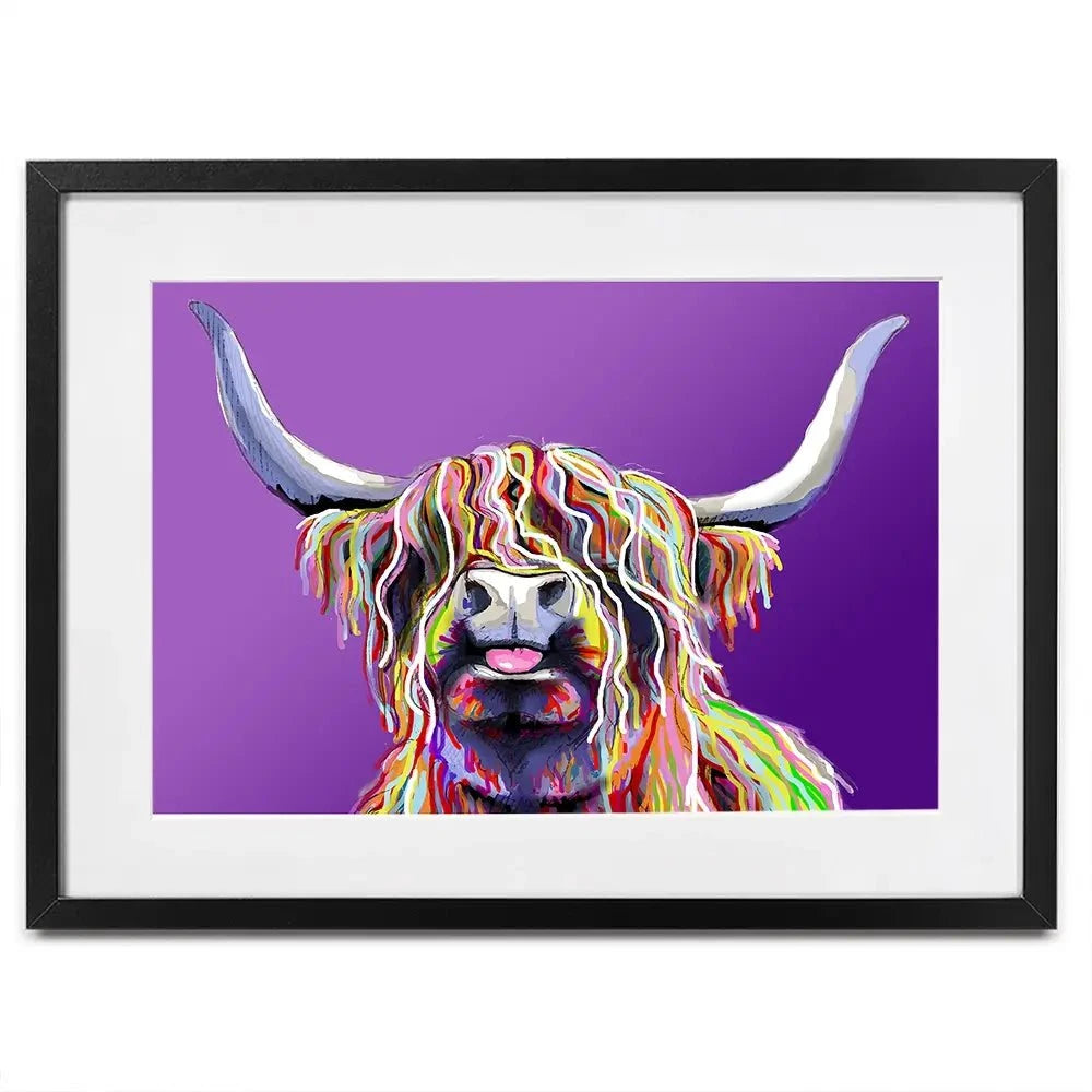 Purple Cheeky Coo Framed Art Print Purple Cheeky Coo Framed Art Print wall art product Independent