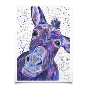 Purple Donkey Art Print Purple Donkey Art Print wall art product Emma LC Art