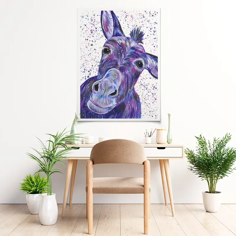 Purple Donkey Art Print Purple Donkey Art Print wall art product Emma LC Art