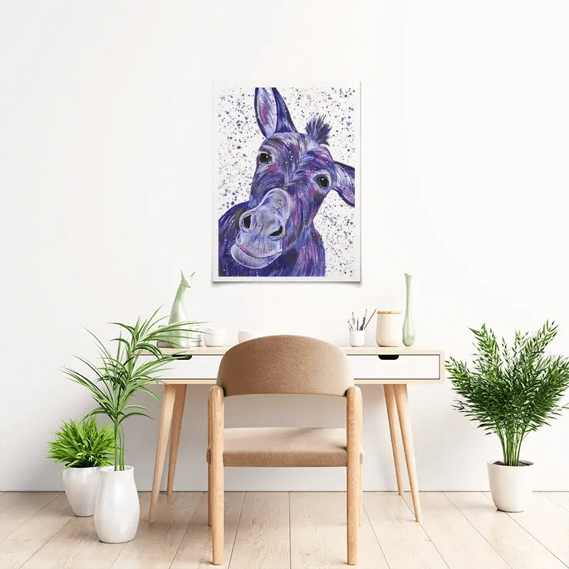 Purple Donkey Art Print Purple Donkey Art Print wall art product Emma LC Art