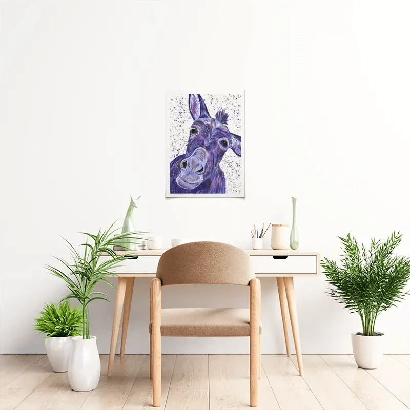 Purple Donkey Art Print Purple Donkey Art Print wall art product Emma LC Art