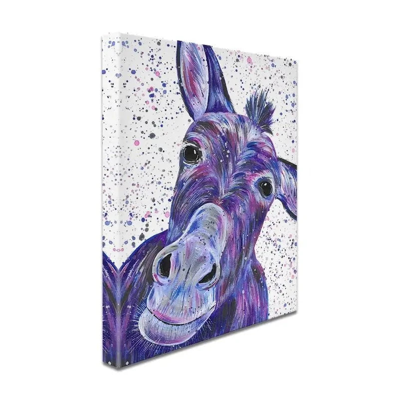 Purple Donkey Canvas Print Purple Donkey Canvas Print wall art product Emma LC Art