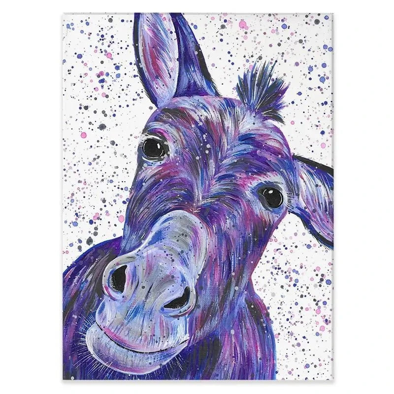 Purple Donkey Canvas Print Purple Donkey Canvas Print wall art product Emma LC Art