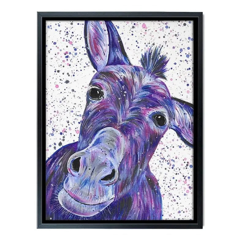 Purple Donkey Canvas Print Purple Donkey Canvas Print wall art product Emma LC Art