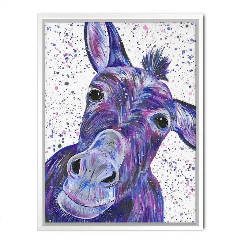 Purple Donkey Canvas Print Purple Donkey Canvas Print wall art product Emma LC Art