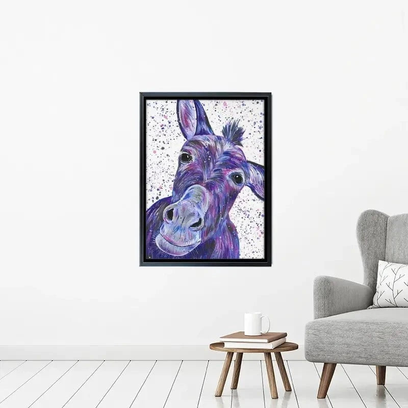 Purple Donkey Canvas Print Purple Donkey Canvas Print wall art product Emma LC Art
