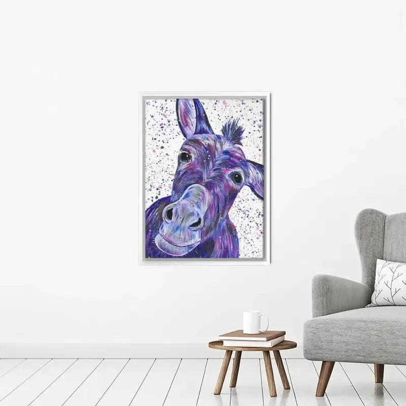 Purple Donkey Canvas Print Purple Donkey Canvas Print wall art product Emma LC Art