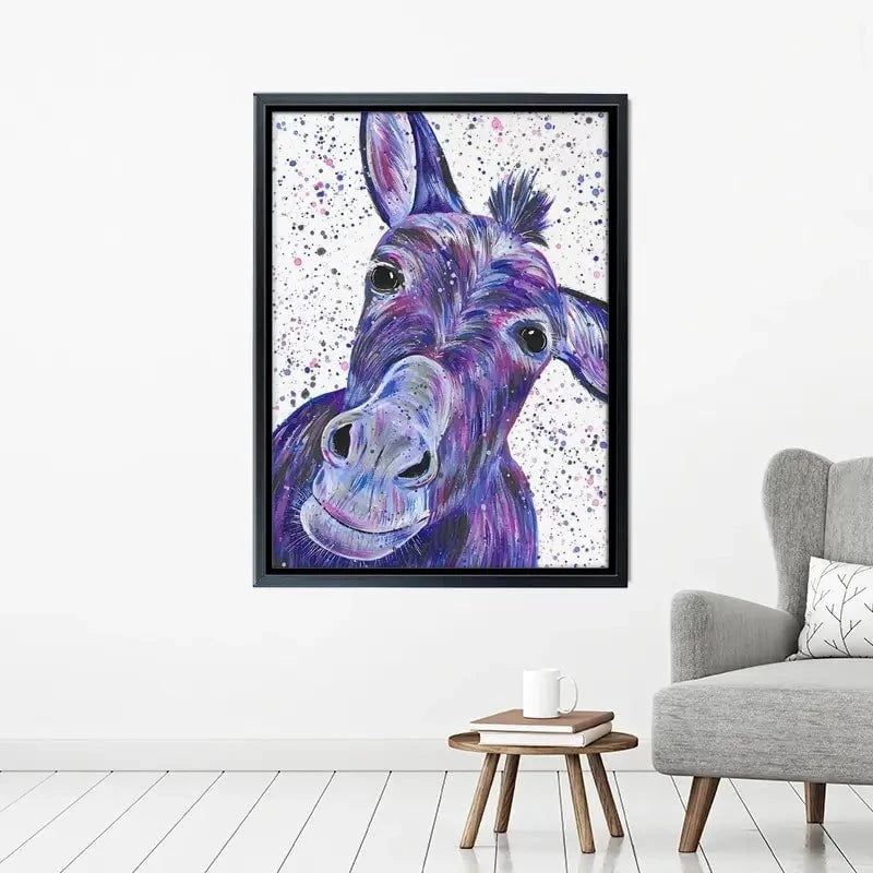 Purple Donkey Canvas Print Purple Donkey Canvas Print wall art product Emma LC Art