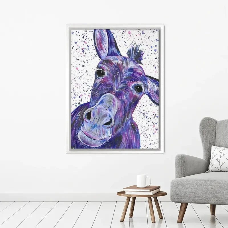 Purple Donkey Canvas Print Purple Donkey Canvas Print wall art product Emma LC Art