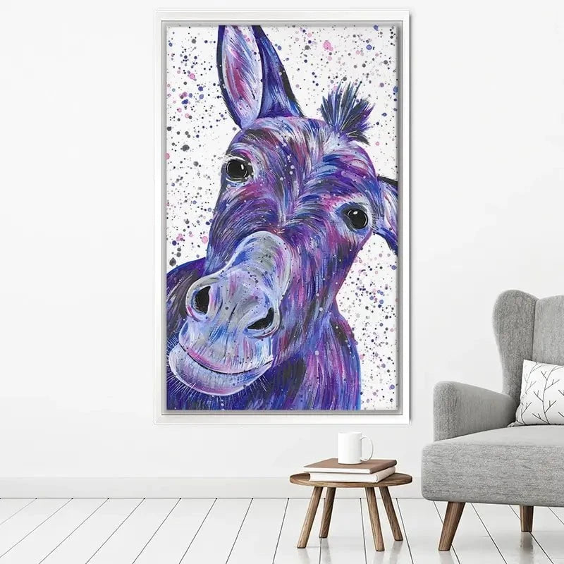 Purple Donkey Canvas Print Purple Donkey Canvas Print wall art product Emma LC Art
