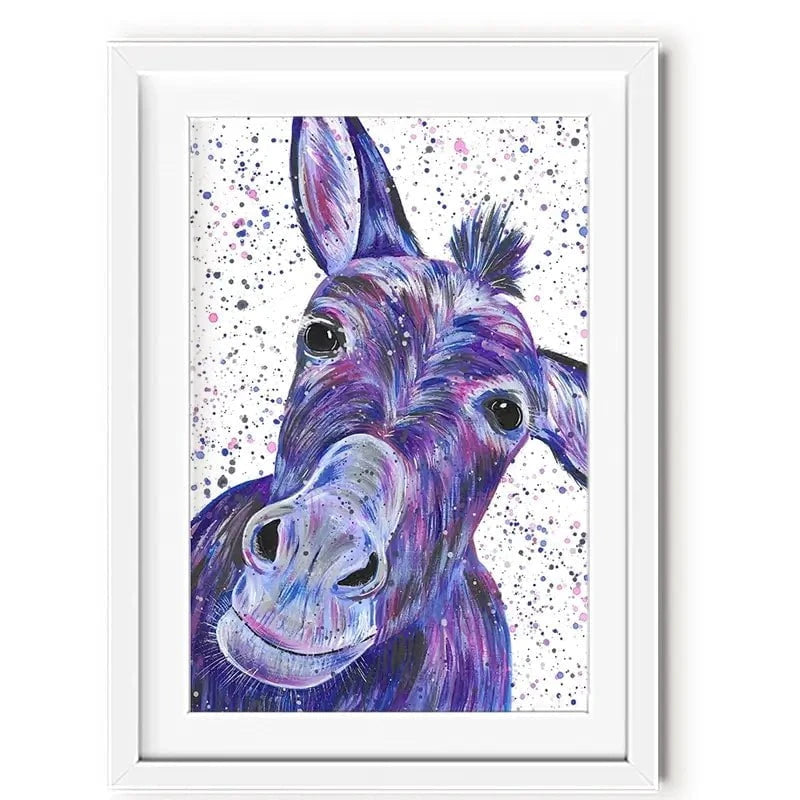 Purple Donkey Framed Art Print Purple Donkey Framed Art Print wall art product Emma LC Art
