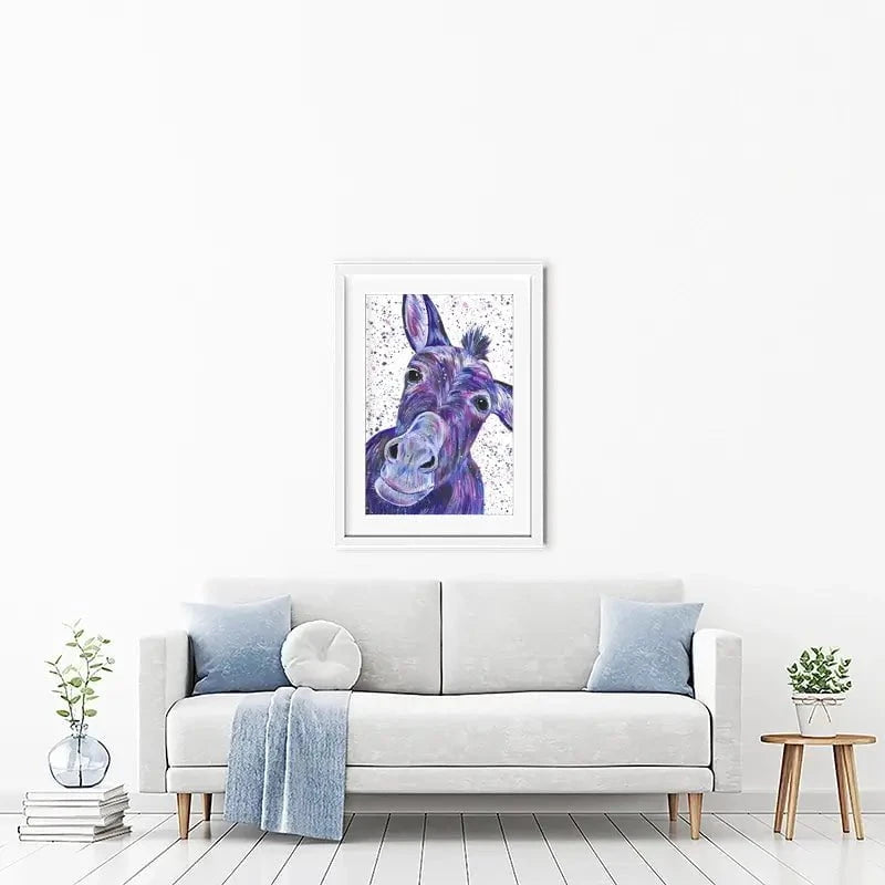 Purple Donkey Framed Art Print Purple Donkey Framed Art Print wall art product Emma LC Art