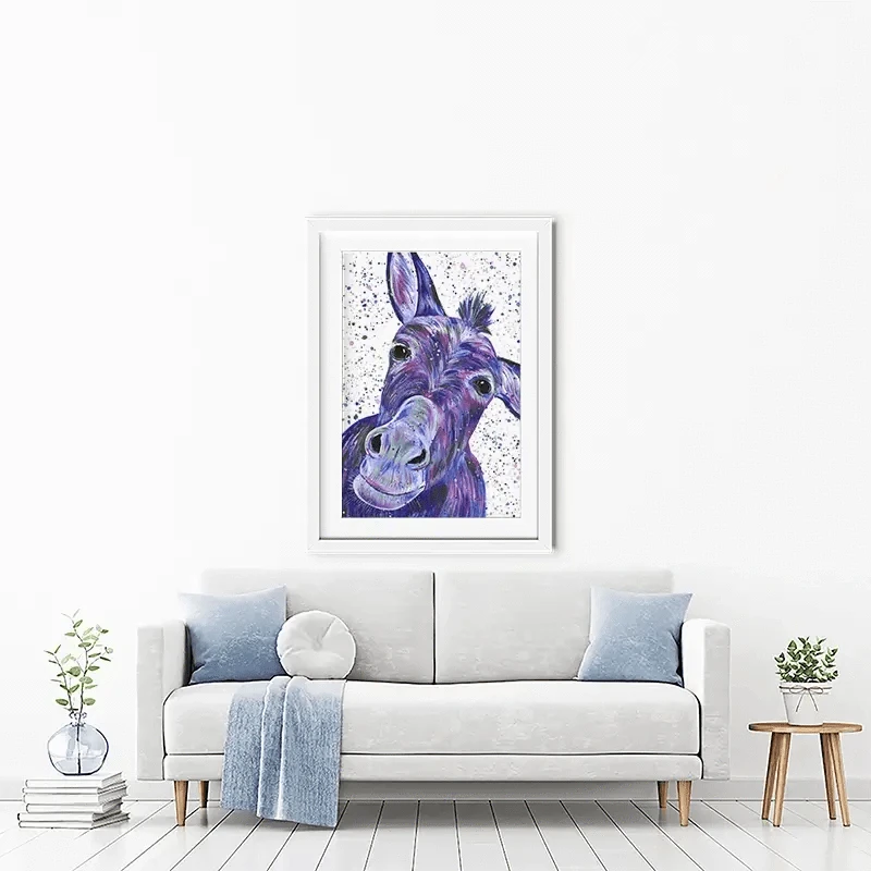 Purple Donkey Framed Art Print Purple Donkey Framed Art Print wall art product Emma LC Art